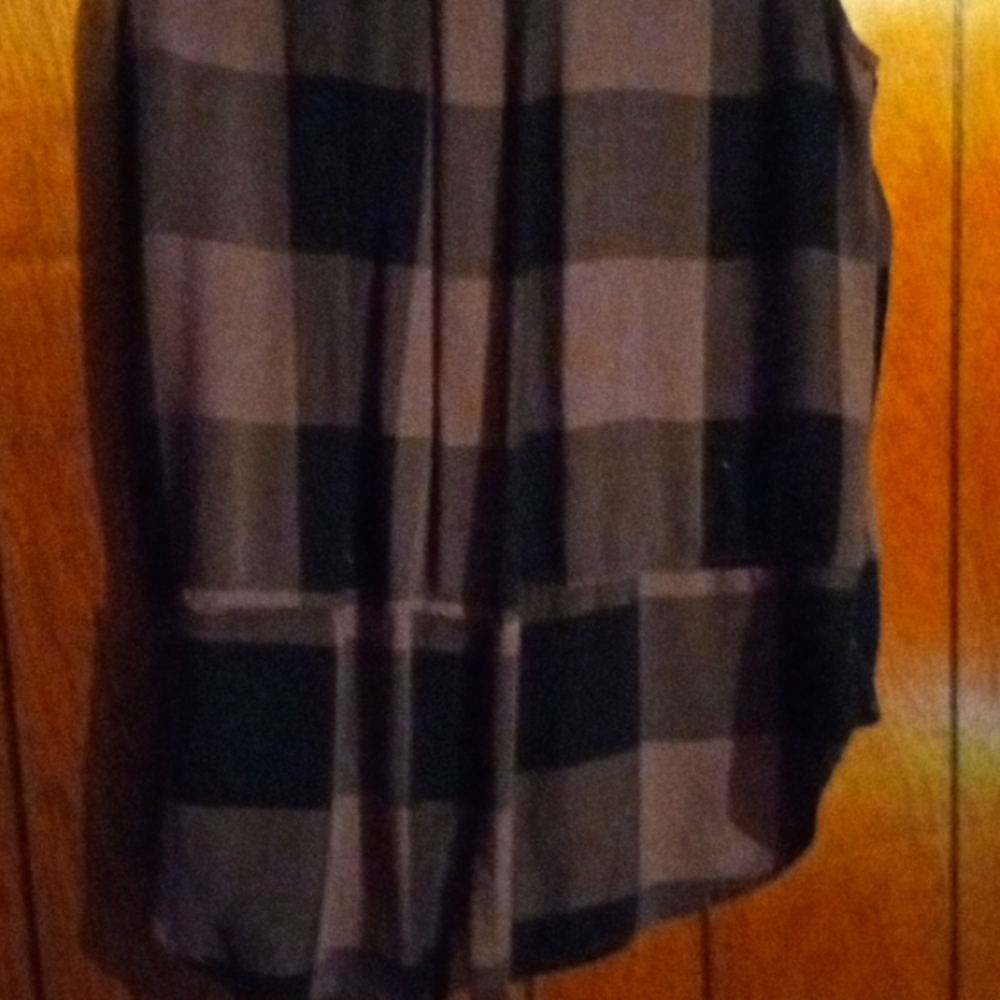 ROCK REPUBLIC CHECKS OF PURPLE AND BLACK SIZE SMALL
